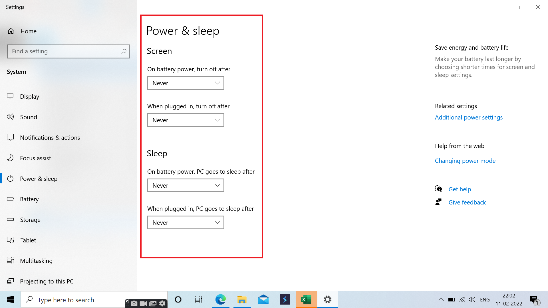 How to adjust power and sleep basic settings in Windows – Prasanna's Blog